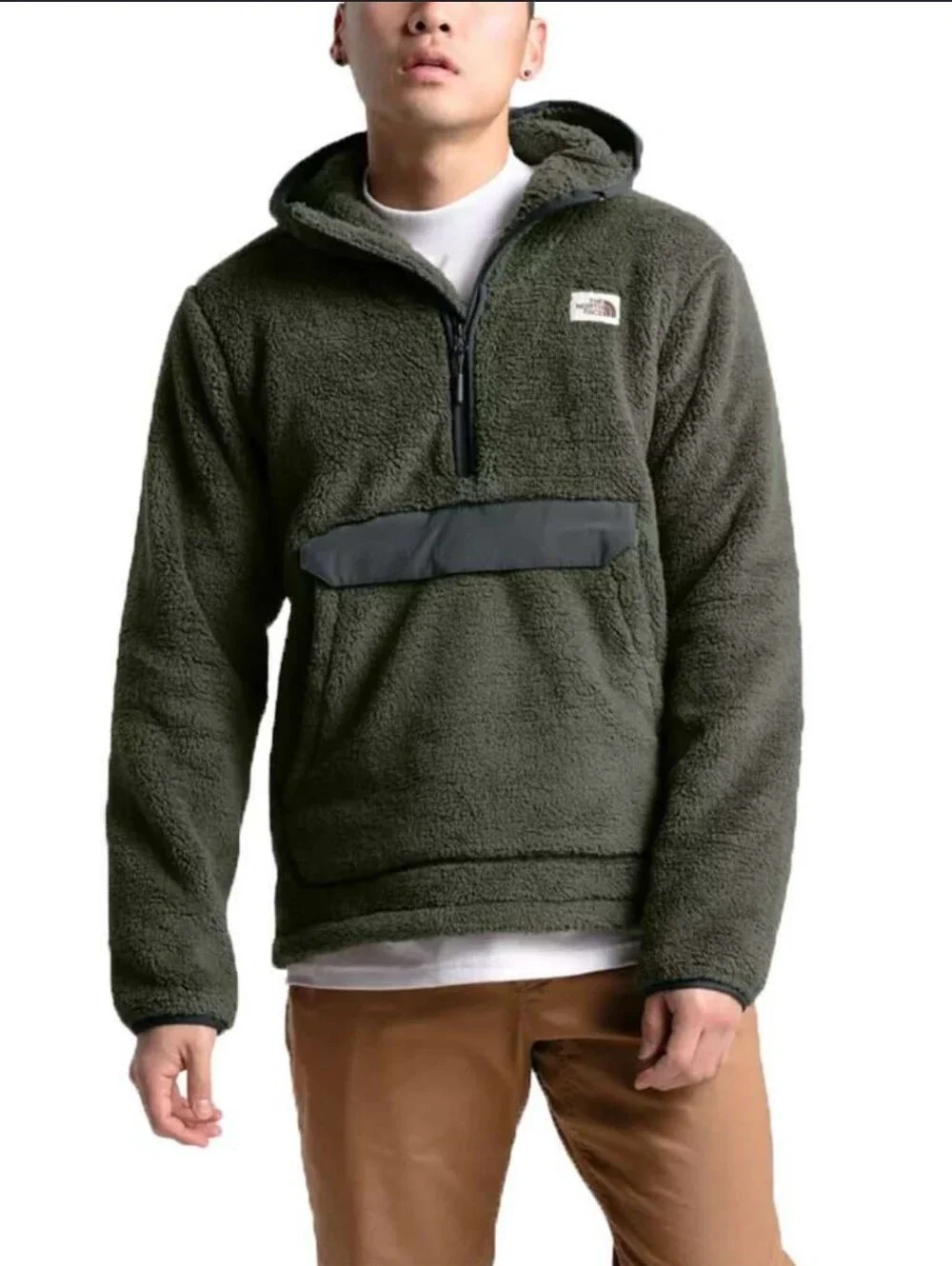 The North Face Campshire Hoodie Size XXL Quarter Zip Sherpa Fleece NWT